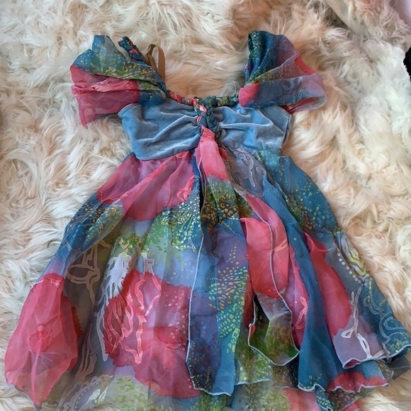 revolution dancewear Other - Revolution dancewear lyrical costume light blue/multicolor.  Size MC